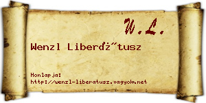 Wenzl Liberátusz névjegykártya